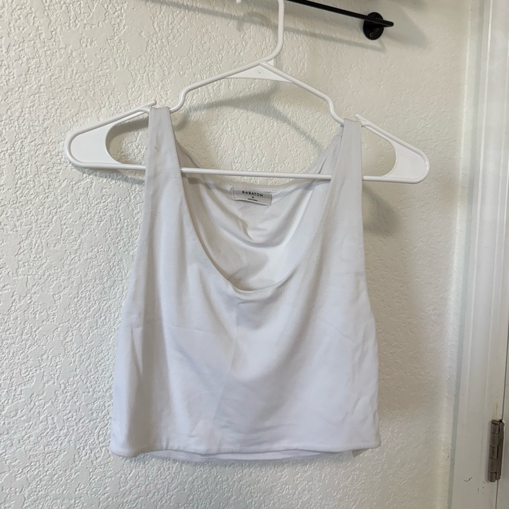 Babaton Contour Scoopneck Tank in White